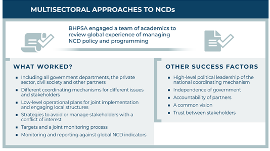 NCDs  NSP: multisectoral multistakeholder summary report